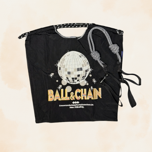 Bolso Bordado Negro Bola Disco
