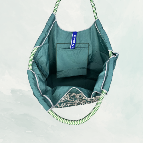 Bolso Bordado Verde Mandala