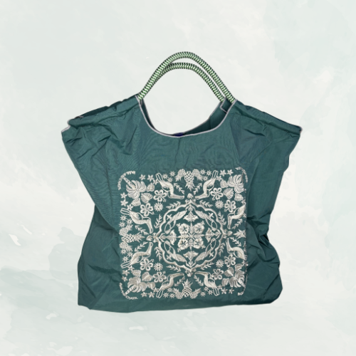 Bolso Bordado Verde Mandala